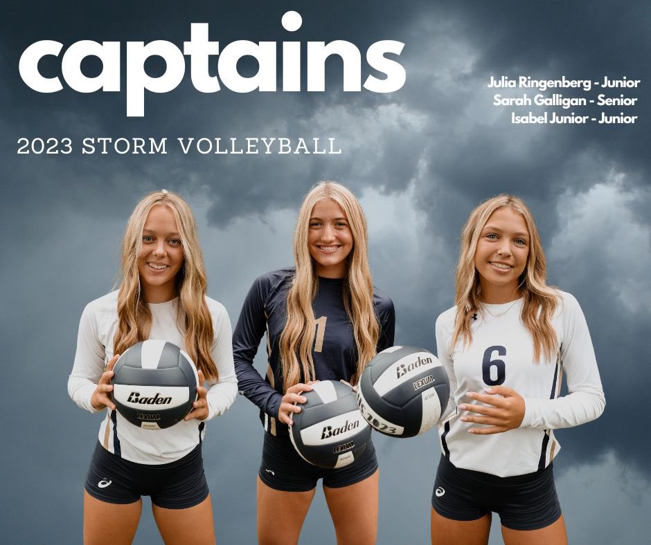 Your 2023 ⛈️🏐Captains 👩‍✈️
<a href="/j_ringenberg_/">Julia Ringenberg</a> <a href="/sarahgalligann/">sarah galligan</a> <a href="/isabeljunior_/">isabel junior</a>