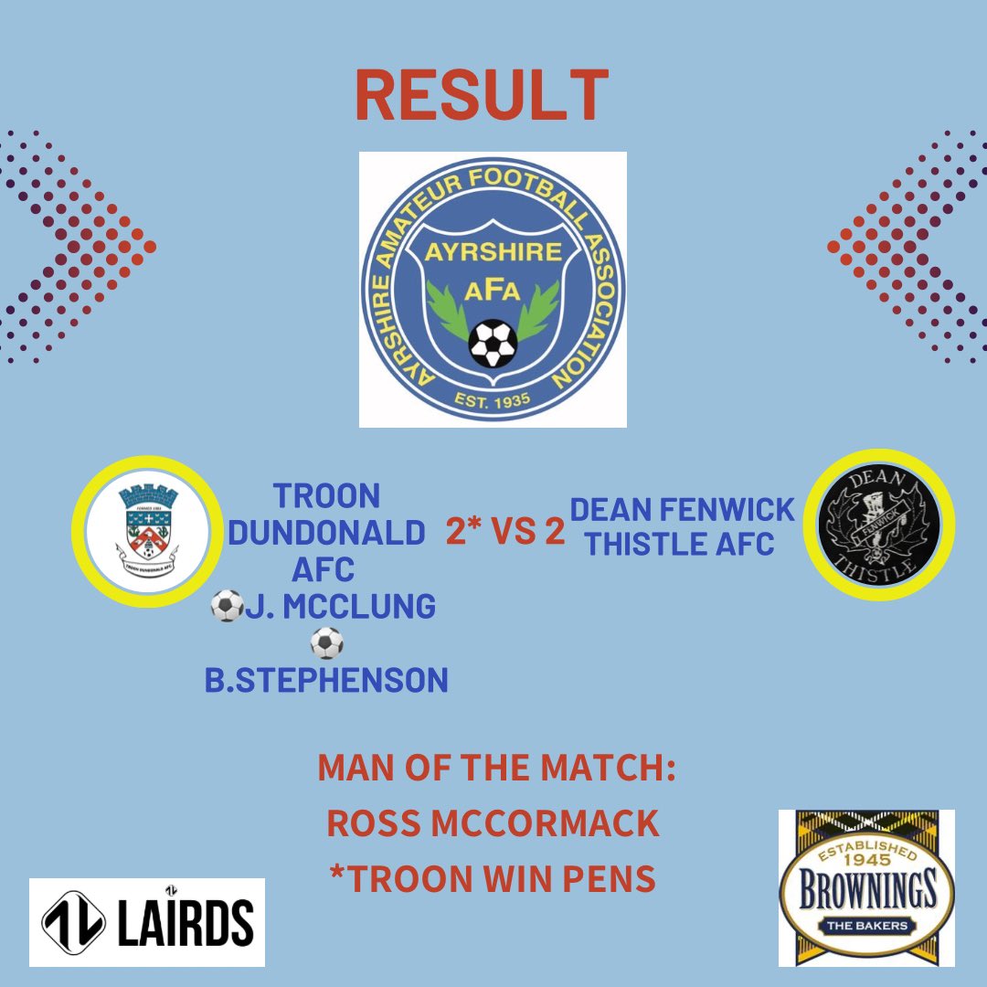 All the best to <a href="/DeanFenwickAFC/">Dean Thistla amateurs</a> for the rest of the season! ⚽️