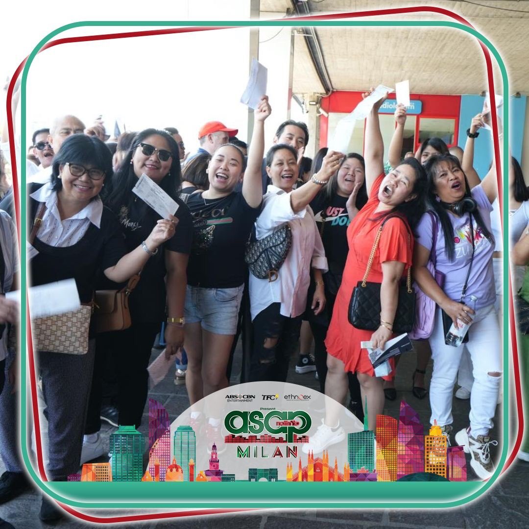 ASAPOfficial's tweet photo. Sobrang excited na ang ating mga Kapamilya! May mga galing pa sa iba't ibang panig ng Europe tulad ng Netherlands, Norway, at Germany, para sa #ASAPMeetnGreet!
ISANG TULOG NALANG #ASAPMIlan na! See you there! BUY 3, GET 1 FREE tickets dito ๐ https://t.co/qeh2N0GTGn
#ASAPMeetnGreet #RoadToASAPNatinToMilan #CountdownToASAPMilan #ASAPMilan #ASAPMilan2023