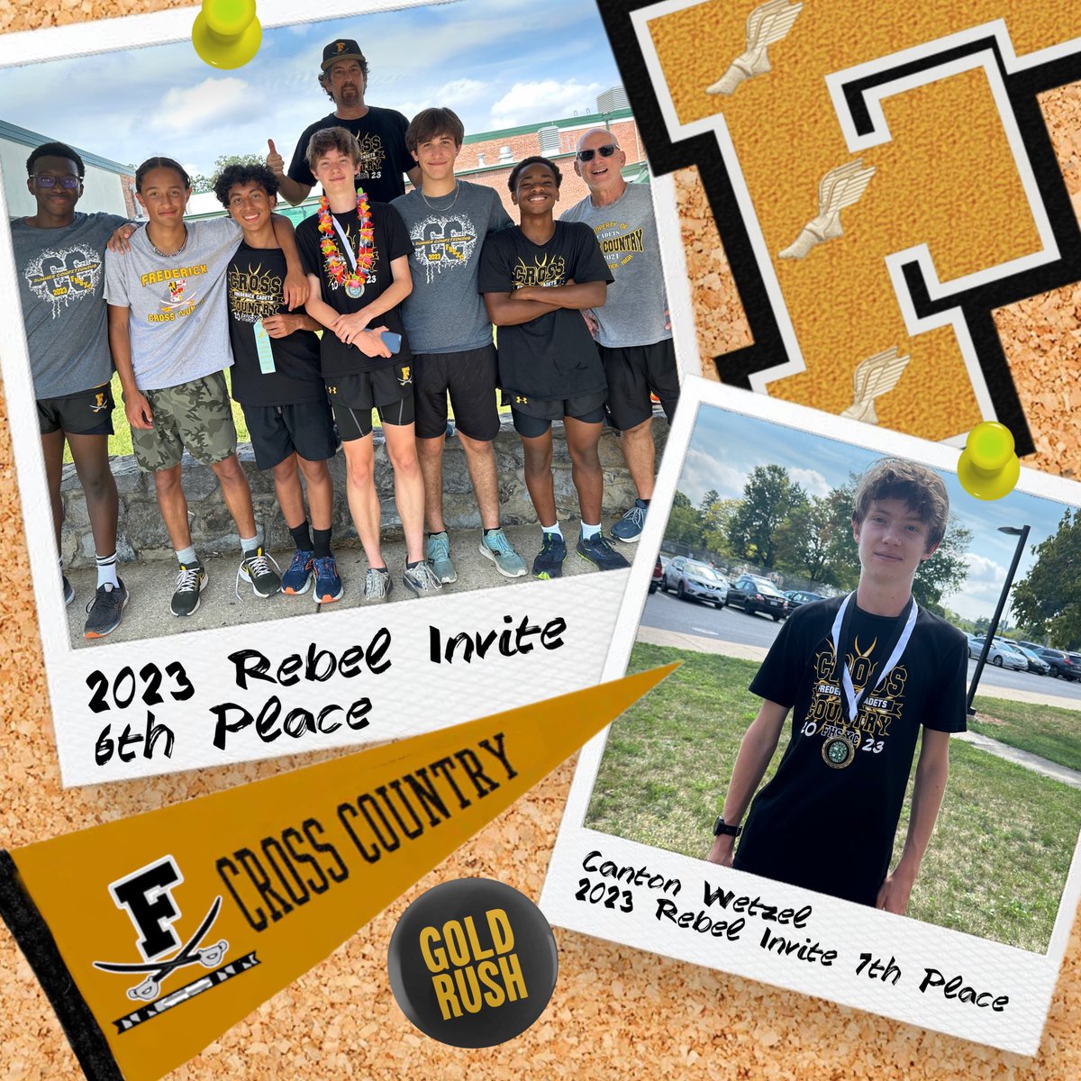 CadetAthletics's tweet photo. 🏆https://t.co/QVLTuoYxvT Hardware Alert

Frederick High’s Boys Cross Country Team finishes 6th at The Rebel Invite at South Hagerstown High School. Junior Canton Wetzel is the Cadets top finisher in 7th place.

⚔️ | #BigFred | ⬛️🟨 https://t.co/XTAzDH5VpF