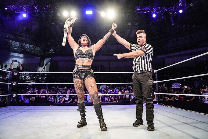 rheabloodripley's tweet photo. Women's World Champion Rhea Ripley on #superstarspectacle in India ๐ฎ๐ณ๐คโ๏ธ https://t.co/65MoDep2qK