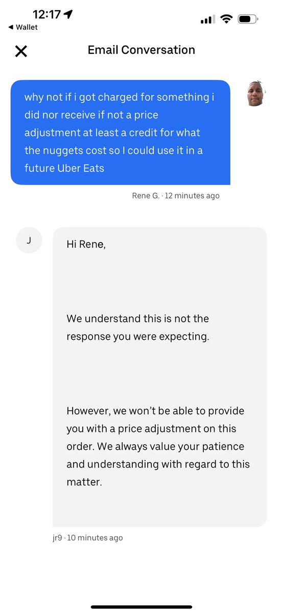 renewars's tweet photo. thanks @UberEats for charging me and not giving me my order the way, I ordered it and then not wanting to give me credit great customer service https://t.co/PCgt9fJr7G