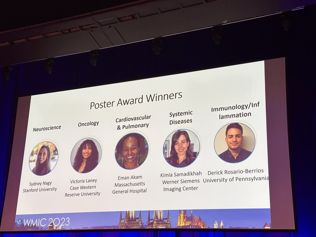 Finishing up @WMISWMIC 2023 with awards — congrats to all awardees, including friends @BerndJPichler (gold medal) from @WSIC_Tuebingen, Sydney (poster award) from @mjameslab, Nick (young investigator award) from @MolMedLabuO and @lisabaird11 (society CEO and new fellow!)