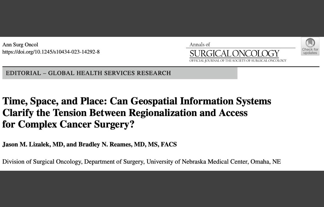 Faculty-resident academic collaboration is at the heart of our program’s ethos. Congratulations to Dr Jason Lizalek and Dr @BradReames on their recent publication in the @AnnSurgOncol. link.springer.com/article/10.124… #CancerResearch #cancerdisparity