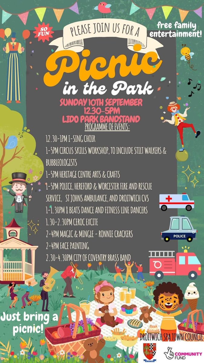 Excited to be performing tomorrow at Droitwich Picnic in the Park! Come down for an afternoon of entertainment!💜

#droitwich #droitwichspa #droitwichpicnicinthepark #choir