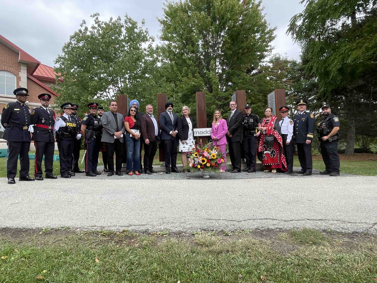 A heartfelt tribute at the unveiling of the Ontario Memorial Monument to honour victims of impaired driving @maddcanada @CityBrampton