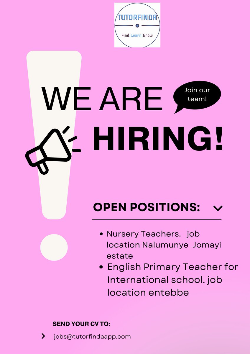 tutorfindaUg's tweet photo. #teachingjobs https://t.co/Mr1AkYyOfL