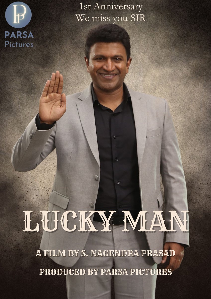 Parsa Pictures Pvt Ltd (@parsapictures) on Twitter photo We are delighted to share, our #Luckyman movie 1st year anniversary today.
In this memorable day, We are really missing u dear Appu Sir! #DrPuneethRajkumar
Thanks for entire team, special thanks to <a href="/PDdancing/">Prabhudheva</a>
<a href="/3nagendraprasad/">nagendraprasad_03</a> <a href="/darlingkrishnaa/">Darling Krishna</a> <a href="/sangeethaSring/">Sangeetha Sringeri</a> @roshniprakash_ We are delighted to share, our #Luckyman movie 1st year anniversary today.
In this memorable day, We are really missing u dear Appu Sir! #DrPuneethRajkumar
Thanks for entire team, special thanks to <a href="/PDdancing/">Prabhudheva</a>
<a href="/3nagendraprasad/">nagendraprasad_03</a> <a href="/darlingkrishnaa/">Darling Krishna</a> <a href="/sangeethaSring/">Sangeetha Sringeri</a> @roshniprakash_