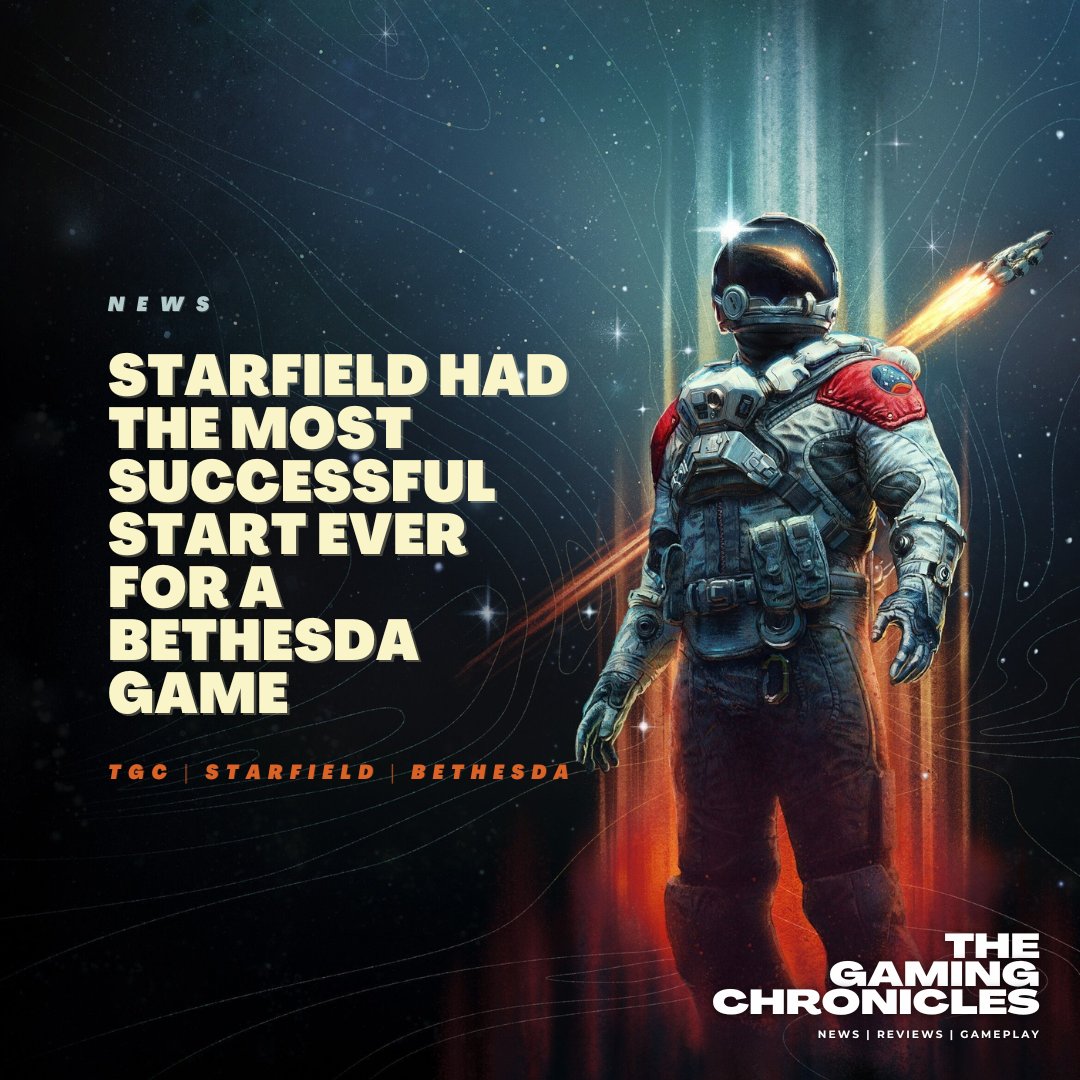 Thgmngchrncls's tweet photo. Starfield had a really big launch!

6 million players started playing by 6 p.m. on September 7th.

That's more than any other game from Bethesda!

#Starfield #Bethesda https://t.co/ezro1vDwDo