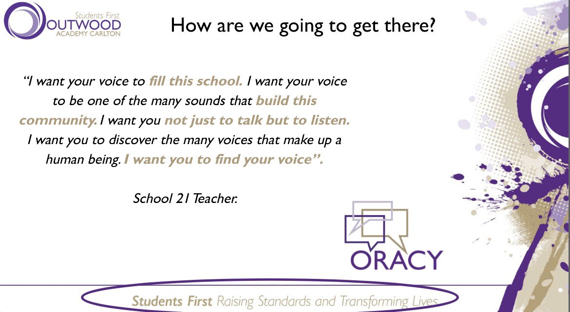 VPatOACa's tweet photo. @_Catherine_K_ Great to see our approach to #structuredtalk in @OACarlton lessons in Week 1. ๐๐๐
#BetterPeople #TransformativeTeaching #TransformativeCulture
#FindYourVoice https://t.co/QqkITcTx8z