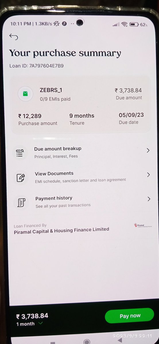 myslfRaja's tweet photo. @ZestMoney ,  @PiramalFinance   you get rest assured You will not a single rupee of this financed amount until I get the product or Resolve the case. 

Ie... Product not delivered, but EMI started from this month. 
@consumerForumCF @jagograhakjago 
@ConsumerReports @consumer https://t.co/I94j0IF639