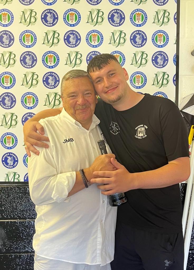 Todays man of the match was @Joshwillo3 presented with his award by our chairman the one and only @MJohnmorgan1 #Zebras #COYZ @WessexLeague @swsportsnews @Abbey_104 @sherbornetimes @NonLeagueCrowd @sportwestdorset