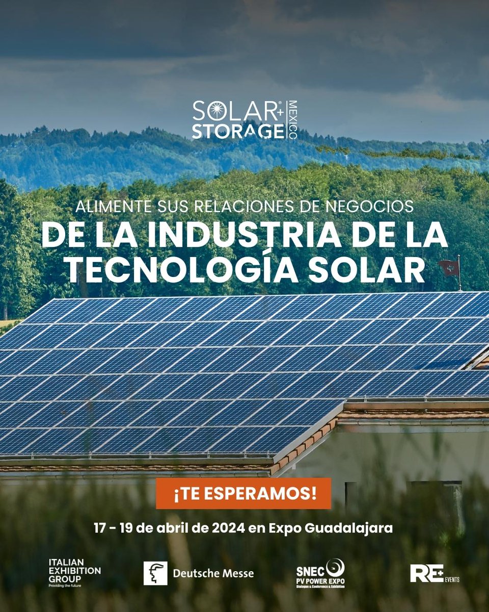 ☀️ ¡Sé parte del futuro #energético en Solar + Storage Mexico 2024!☀️

¿Quieres mostrar al mundo tus soluciones #Innovadoras de energía solar y almacenamiento?🔋

#SolarStorageMexico #Expositor2024 #EnergíaSolar #SSM2024