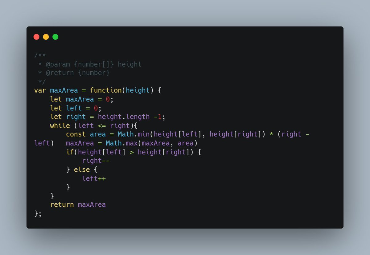 Day: 9
This function takes an array of numbers as input and returns the maximum area of a rectangle in the histogram represented by the input array.
#AlgorithmSeptember #WebDevelopment #JavaScript #Algorithms #Careerwise #AlgoSept
@RebaseAcademy
#30daysAlgo
