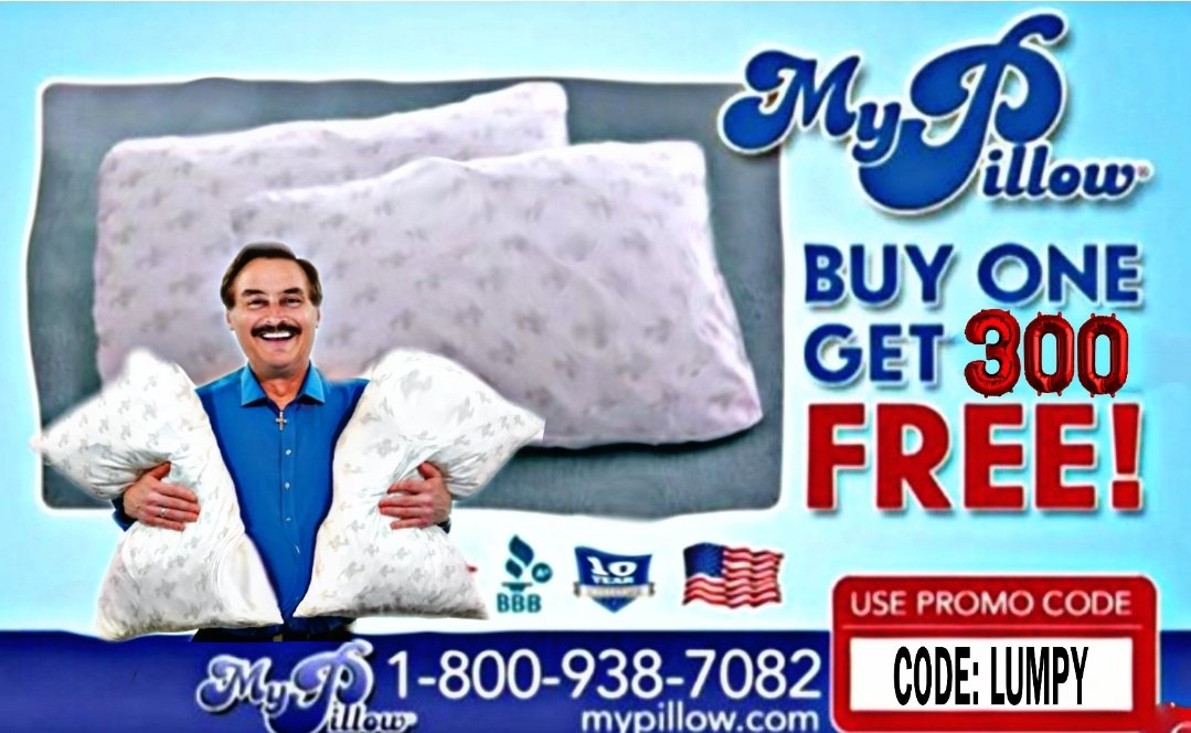 smc429's tweet image. Having issues selling those #LumpyPillows, Mike 😘