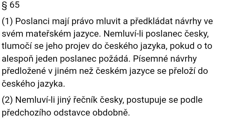 PrahyTeta's tweet photo. Z cyklu "Zvyšujeme #našimlidem právní vědomí".
Dnes si čteme ze zákona o jednacím řádu PS s akcentací na § 65 odst. 1, 2.věta

Hledá se 1 z 200, který zajistí nedoceněným stenografkám klidnější práci. 

#tetelita
#totoleta
#pehoda
#predent https://t.co/nYmfCZHuhx