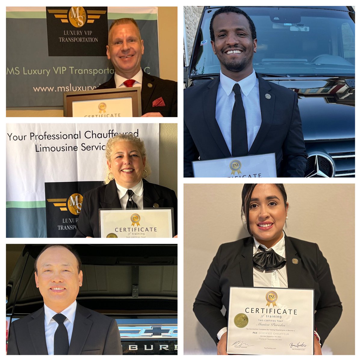 MSLuxuryVIP's tweet image. At msluxuryvip.com our team of professional Chauffeurs are committed in providing all our clients and affiliates the best customer service experience, always punctual, professionally dressed and pax certified. That’s the MS Luxury VIP Transportation way. Meet our Pro Team