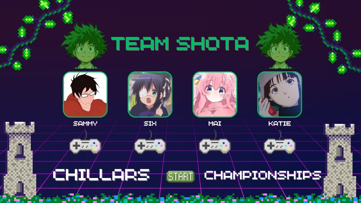 Announcing Team Shota!
ShinySammy
<a href="/sixspadess/">sixspades</a> 
<a href="/TheAnimaiZone/">Mai</a> 
@katalystvlr 
Watch them compete in CH 15 on September 23rd at 10am ET!