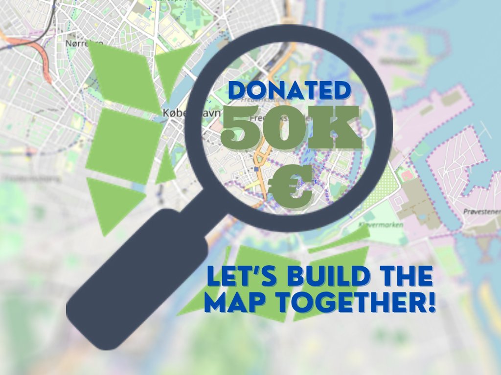 In just one month, 1426 people donated € 50,450 (and change) The average gift was € 35. 

This is how it looks when a community builds.  Everyone in the #openstreetmap community should be proud.  THANK YOU.