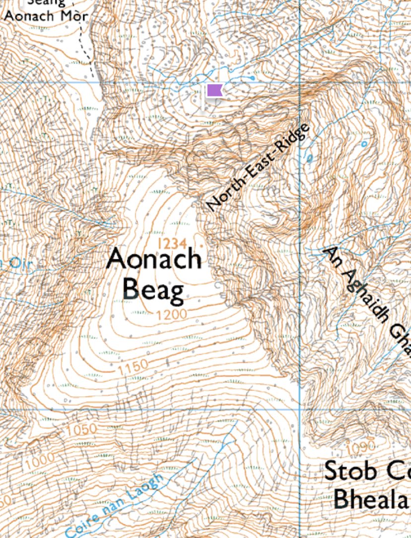 theiaincameron's tweet photo. With the complete melting of the Sphinx, I went today to Aonach Beag to see if any snow remained below the north-east face. Luckily, the trip was a fruitful one. The very last piece of snow in Scotland, barely 10 metres long. It is not long for this world. https://t.co/cml3MdJw60