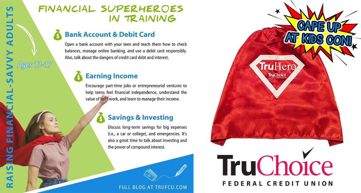 Kids Con New England thanks our super sponsor, TruChoice Federal Credit Union! Trufcu.com Be a superhero in training and pick up a FREE cape at our event Sat Nov 11, 2023 at the Doubletree, S. Portland, ME! Event Info: kidsconne.com
<a href="/TruChoiceFCU/">TruChoice</a> <a href="/Kidsconne/">Kids Con New England</a>