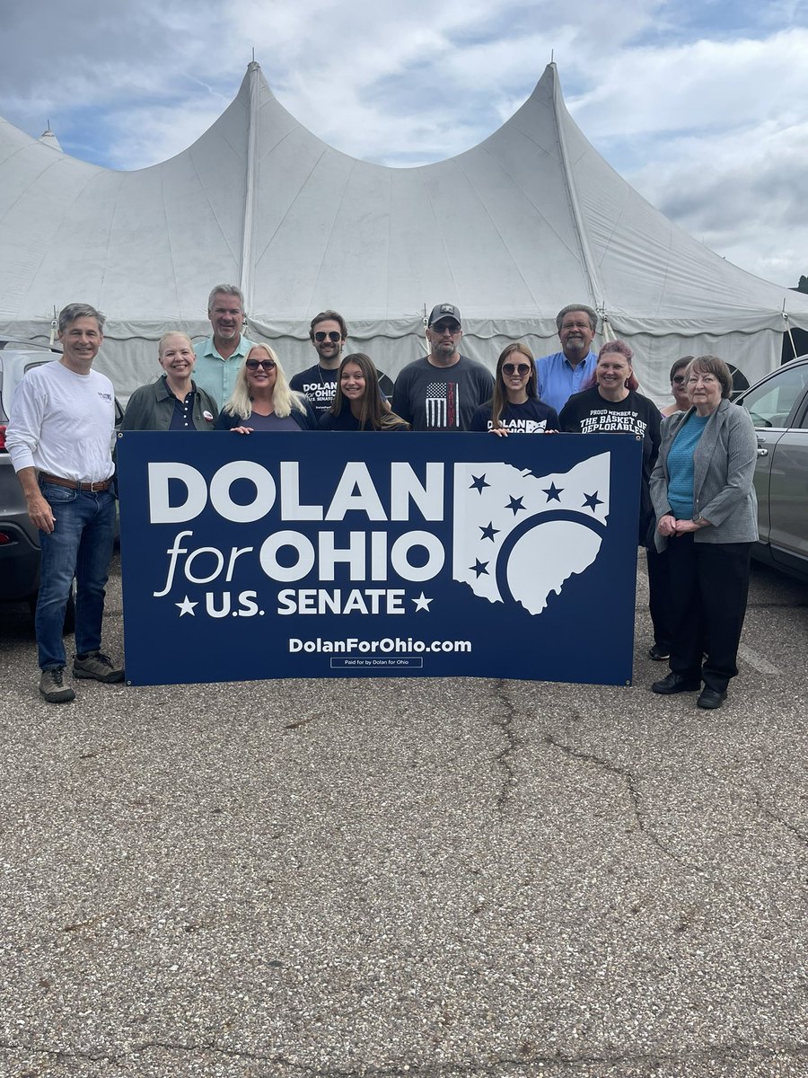 dolan4ohio's tweet image. Thanks to Aurora Mayor Ann Womer-Benjamin and County Commisoners Mike Tinlin and Sabrina Christian-Bennett for their help in bringing my #OhioFirst message to voters in Portage County! Ohio is ready to elect a Senator with a proven track record of getting things done. #OHSEN