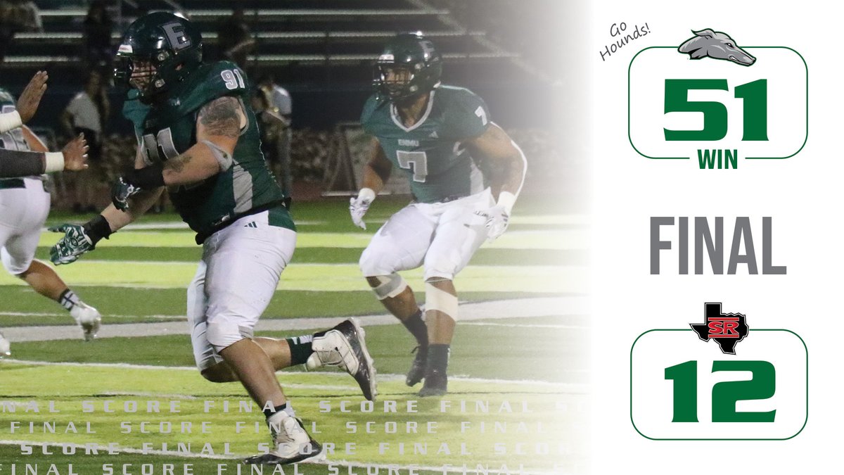 ENMUFootball's tweet photo. The definition of a 𝓣𝓔𝓐𝓜 𝓦𝓘𝓝

Greyhounds stay control of the Lobos and head back to Portales with a dominant victory!

Next Up - White Out/Military Appreciation Game

#ReignForever #ALLIN #ENMU https://t.co/oTWAVUmgxY