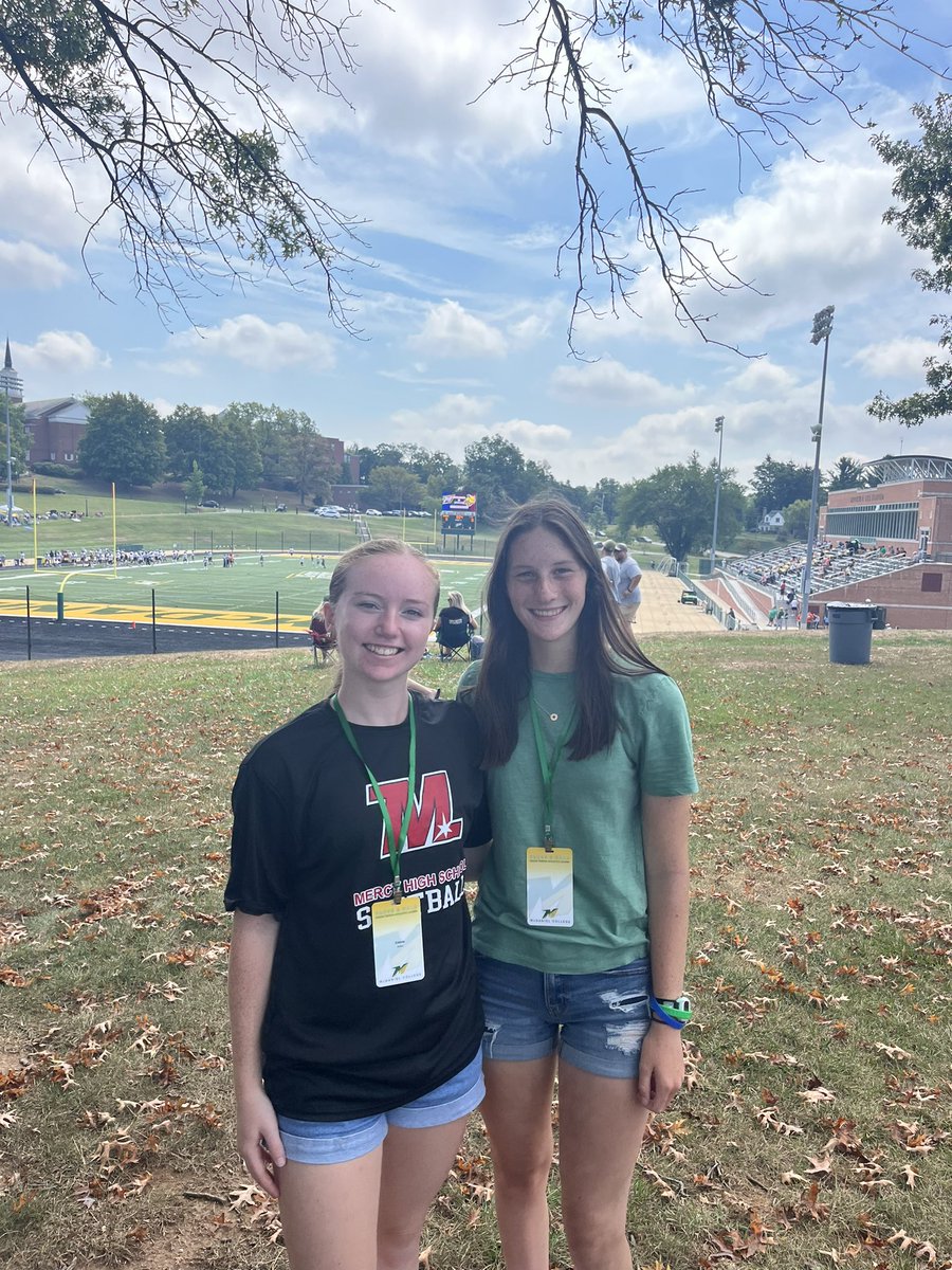 A couple of Hurricanes <a href="/ecton_emma/">Emma Ecton</a> and <a href="/RileighK3/">Rileigh</a> at the @RecruitedByGTSB softball tailgate today.