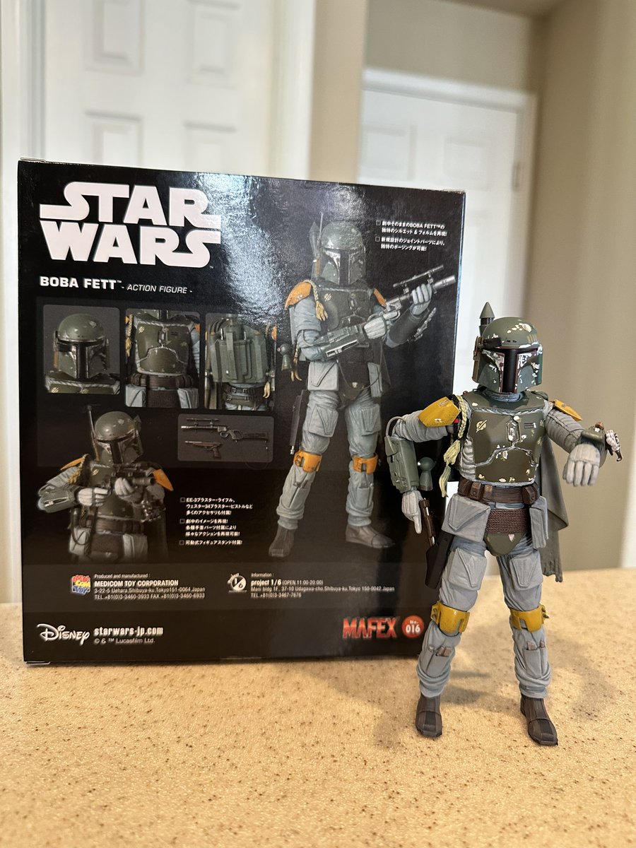 airborne8890's tweet photo. Shoutout to @hobbylink for the sweet deal on #Mafex Boba Fett!! One Bounty Hunter you don’t want to mess with! 😉 #StarWars #CHC #BobaFett #Disney #HobbyLink #CollectorsHelpingCollectors https://t.co/iQPeZTWPPl