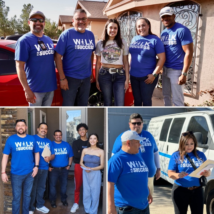 SocorroISD's tweet photo. Walk for Success is making a difference in the lives of #TeamSISD students and their families. We’re knocking on doors reminding students who have yet to reenroll that it’s never too late to finish school and earn a high school diploma! https://t.co/SBW0q6ue0Y