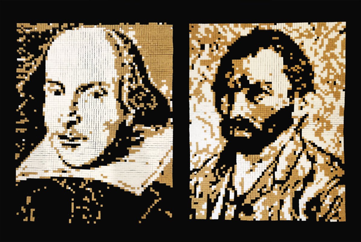 QuentinDevine's tweet image. I was asked to make some sugar cube art for @KelloggsUKI to be displayed at the @OxoTowerWharf  and I got to meet the wonderful @FleurEast and  @michellesugart #Shakespeare #VanGogh #Kelloggs