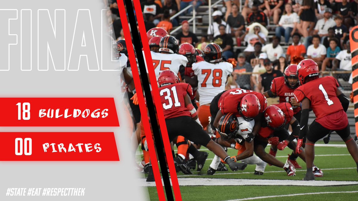 kilgore_fb's tweet photo. BANG BANG BANG. Moving to 2-1 after the completion of Pine Tree this morning. Thank you to the fans that showed up and supported! #STATE #EAT #RespectTheK https://t.co/bPzqijw1mp