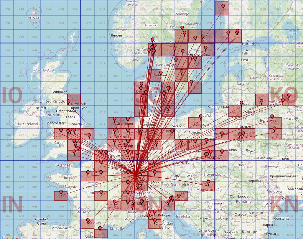 Excellent #tropo conditions this week on #144MHz. Thank´s for all the #vhfdx QSOs up to 1730km (ODX @OH6KTL). #hamr #hamradio #VHF