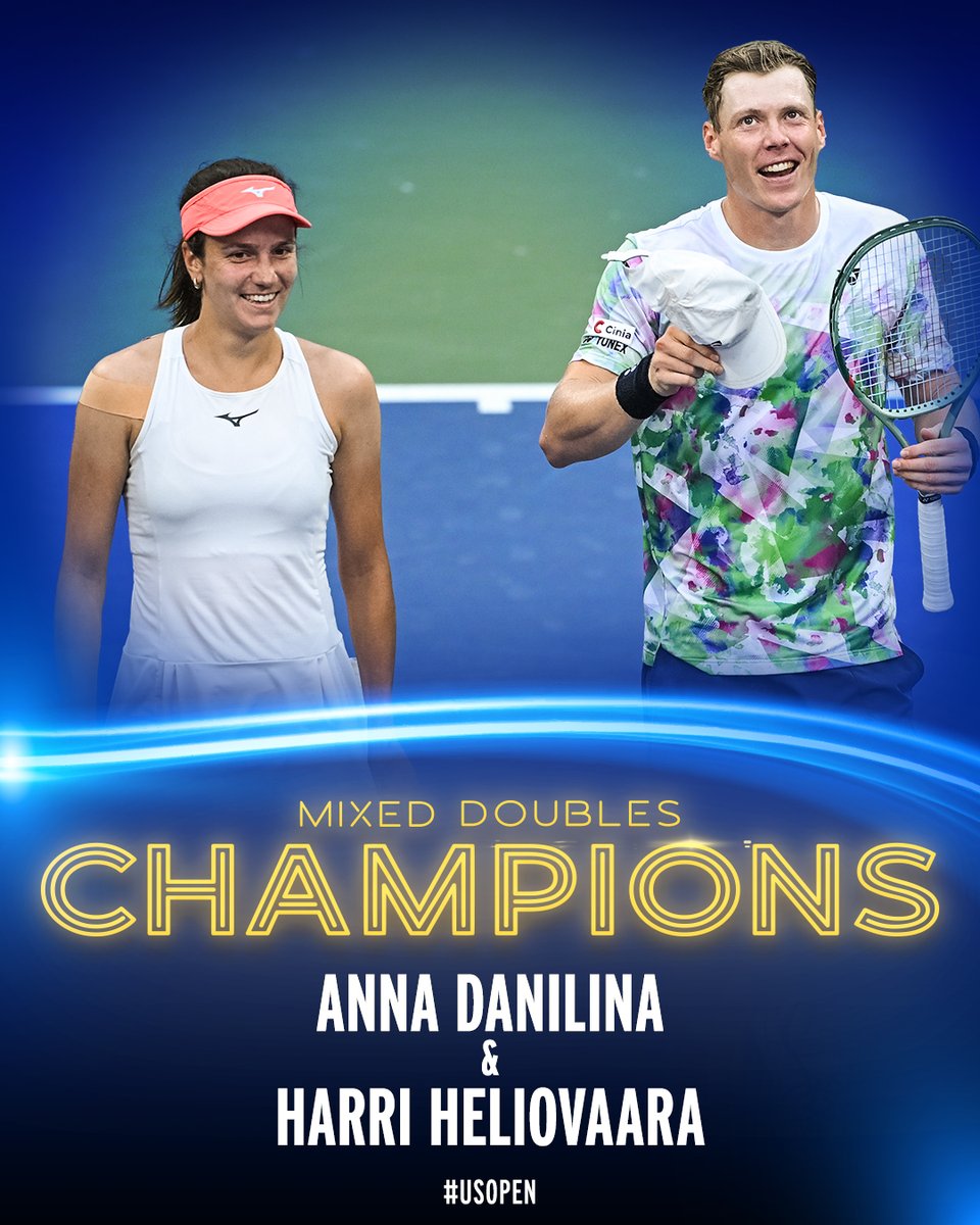 Introducing your 2023 mixed doubles champions. 🏆

Anna Danilina and Harri Heliovaara!