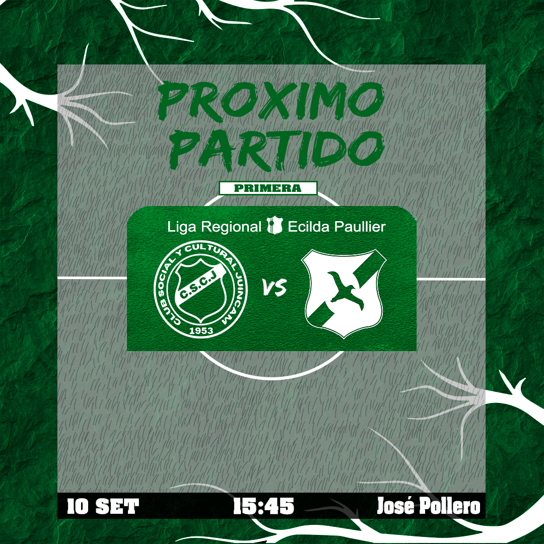 ClubJuincam's tweet photo. 𝗣𝗿𝗶𝗺𝗲𝗿𝗮 𝘆 𝗥𝗲𝘀𝗲𝗿𝘃𝗮

Torneo Clausura - 1° Fecha - Copa Plata
🆚 @riverdepanta
📆 Domingo 10 de Setiembre
🕗 Primera: 15:45 hs
🕗 Reserva: 13:30 hs
🏟️ Complejo Deportivo José Pollero

#VamoElClub🤍💚 https://t.co/Mn1NRoWCjQ