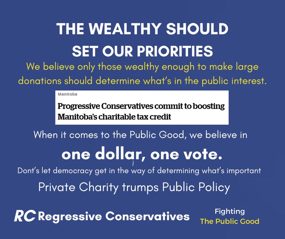 psyphigrad's tweet photo. @PC_Manitoba The Regressive Conservatives are honest with the election advertising. #mbpoli https://t.co/iswrhLGAkY