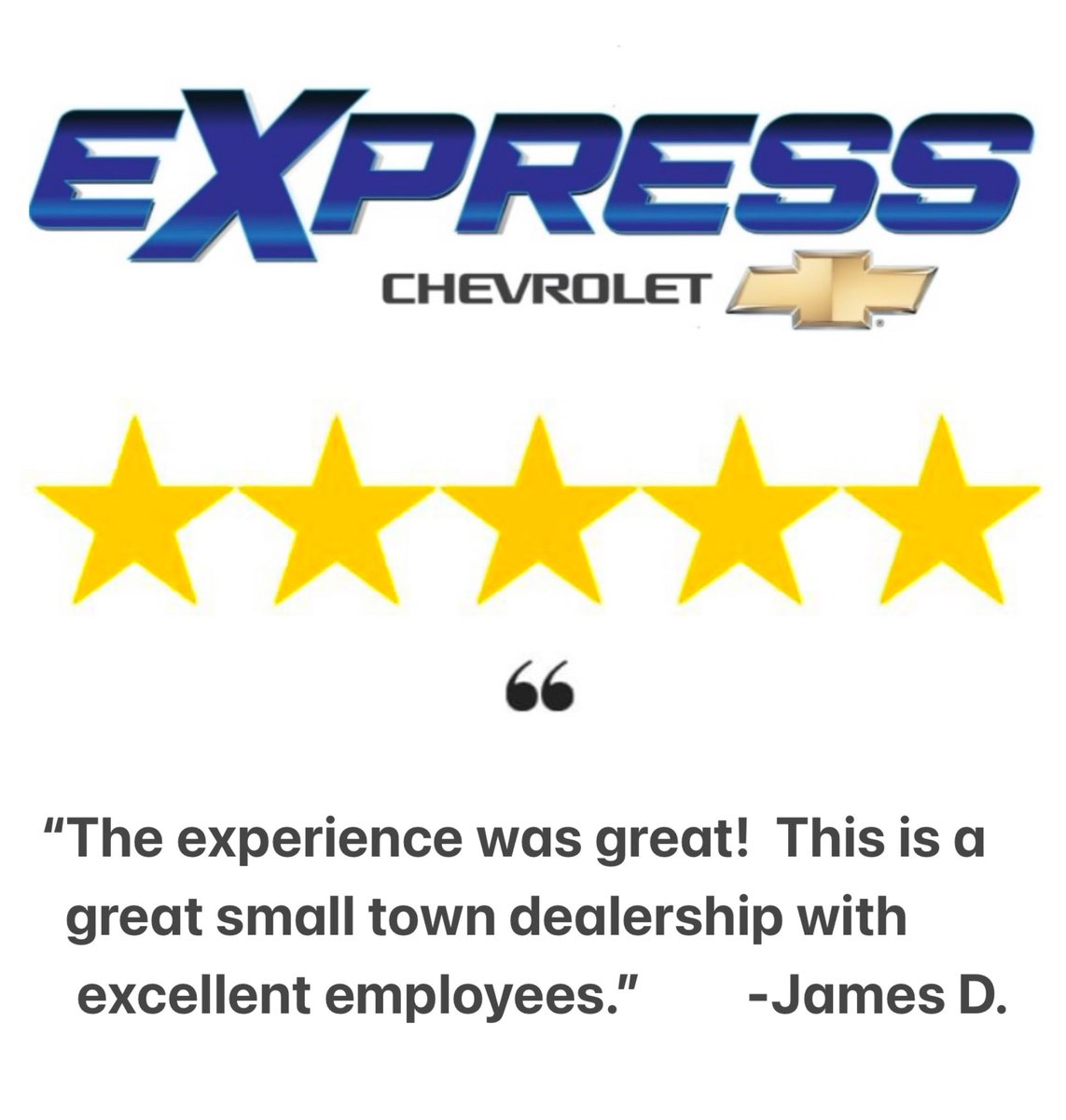 #ExpressChevrolet🇺🇸
#expressyourself⭐️⭐️⭐️⭐️⭐️
#HometownDealer