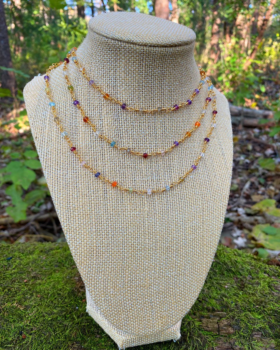 One of my all-time favorite necklaces I have made! 🌈✨💕