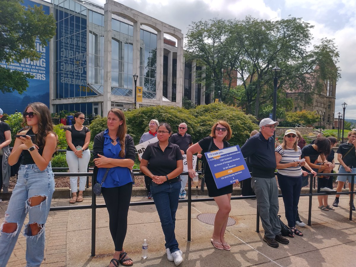 sclly21's tweet photo. Stop the cuts! #WVUMistake #DoneGiving #WestVirginiaUniversity https://t.co/uP95ZXSids