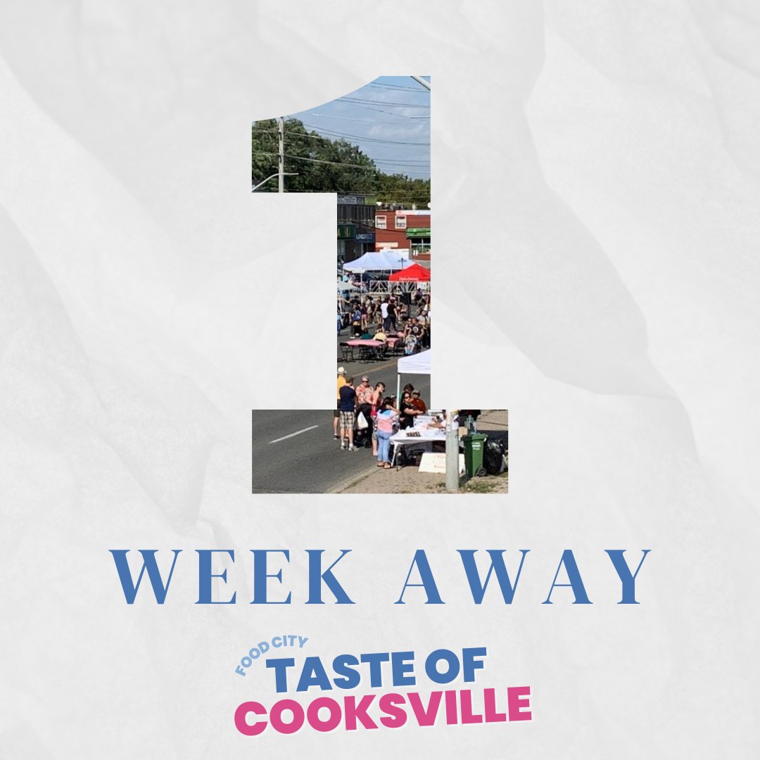 Cooksville's biggest event of the year is ONE WEEK AWAY! Join us for 30+ food vendors, 10+ musicians, 3 DJs, a bouncy castle, mini-putt, carnival games, face painting, &amp; more. Saturday, September 16th from 11am to 8pm on Dundas Street between Hurontario and Camilla <a href="/DipikaDamerla/">Dipika Damerla</a>