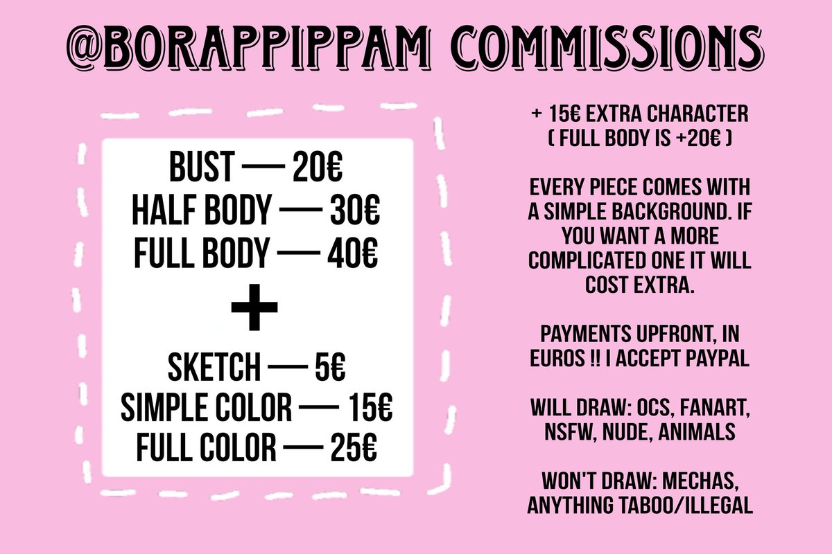 ♡

 Here's my pricing list ! Hmu if you're interested. Examples bellow. ⬇️⬇️⬇️

#art #artcommissions #commissionsopen #fanart #oc #digitalart