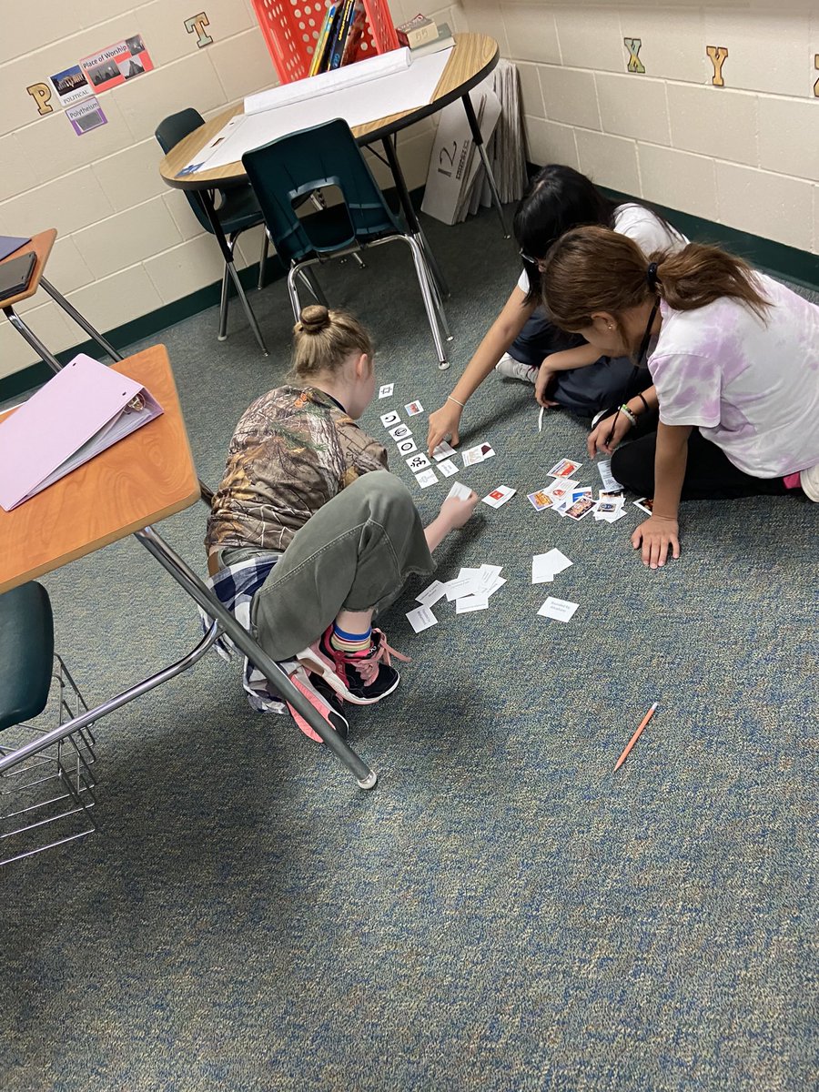 World Religions card sort in 6th grade World Cultures and Geography <a href="/CardiffColts/">Cardiff Junior High</a> #HorsePower #worldcultures #6thgradesocialstudies