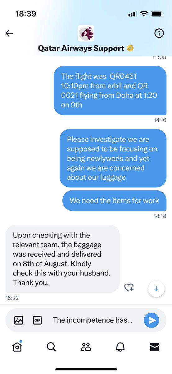 NalinMUFC's tweet photo. This is beyond embarrassing for @qatarairways I have explained my black suitcase got left in transit again on my flight back to manchester this morning and this is their response ..@MUnitedGirl https://t.co/3NxAcB5RWQ