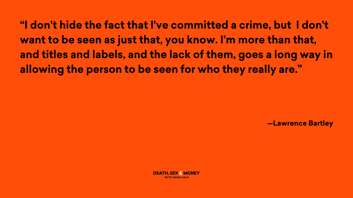 .<a href="/lawbartley/">Lawrence Bartley</a> first talked to @annasale in 2014 while he was still incarcerated. This week, they talk about his turn to journalism, and how Lawrence took issue with how our headline characterized him on his first show appearance: bit.ly/3DiUuAU