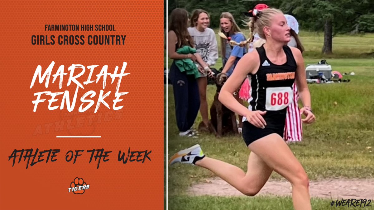 As fast as she runs you'd think there was a bear chasing Mariah - but instead there's just a cloud of dust behind her! Congratulations to this week's Student Spotlight Athlete of the Week - Mariah Fenske! We are so proud to recognize you! #WeAre192 @district192 | @adamlippoldxc