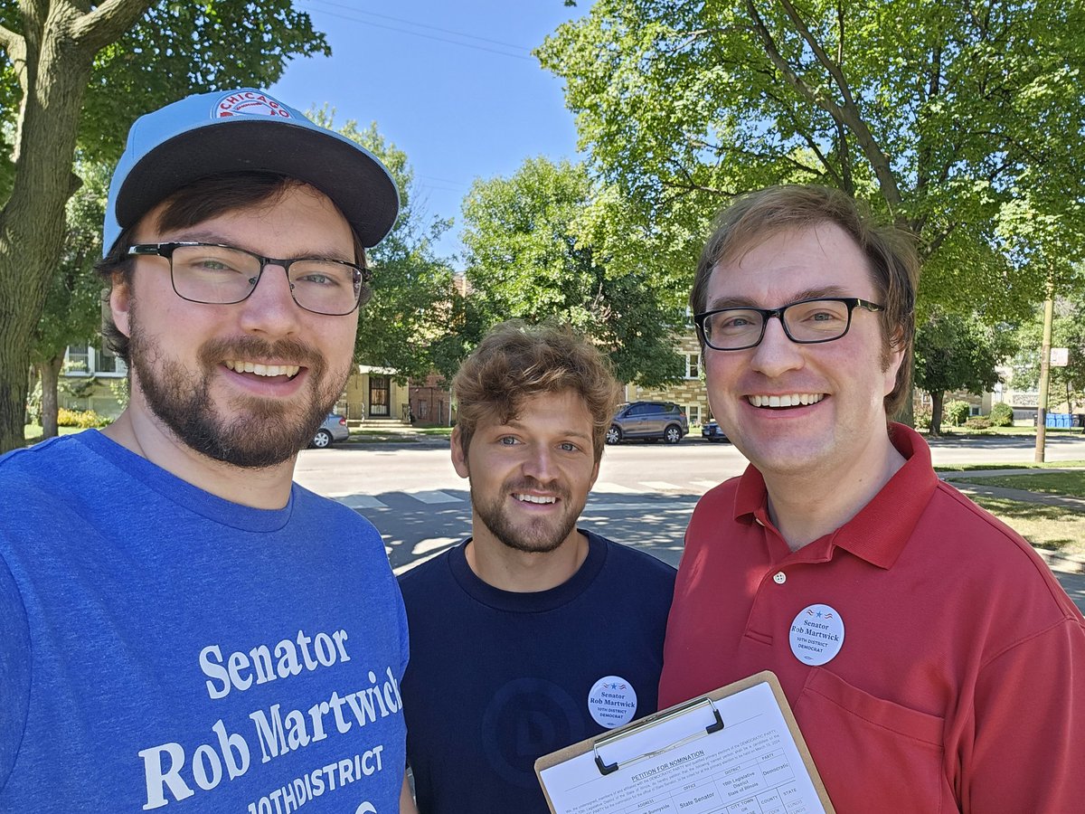 jcstrzalkasteil's tweet photo. Petition season is here! @KieranCFitz, Brandon, and I are thrilled to be back at it collecting signatures for @robertmartwick @LaPointefor19 @DanPogoFC and other great @cookcodems candidates! https://t.co/g56IsMzSWI