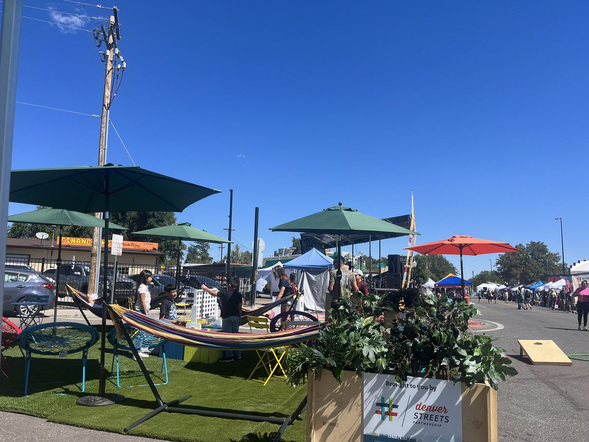 thecitymoves's tweet photo. We’re in Westwood for the Chile Festival! The vibes are here and for EVERYONE. We love seeing families at our parklet! https://t.co/Ewn3PCyXI9