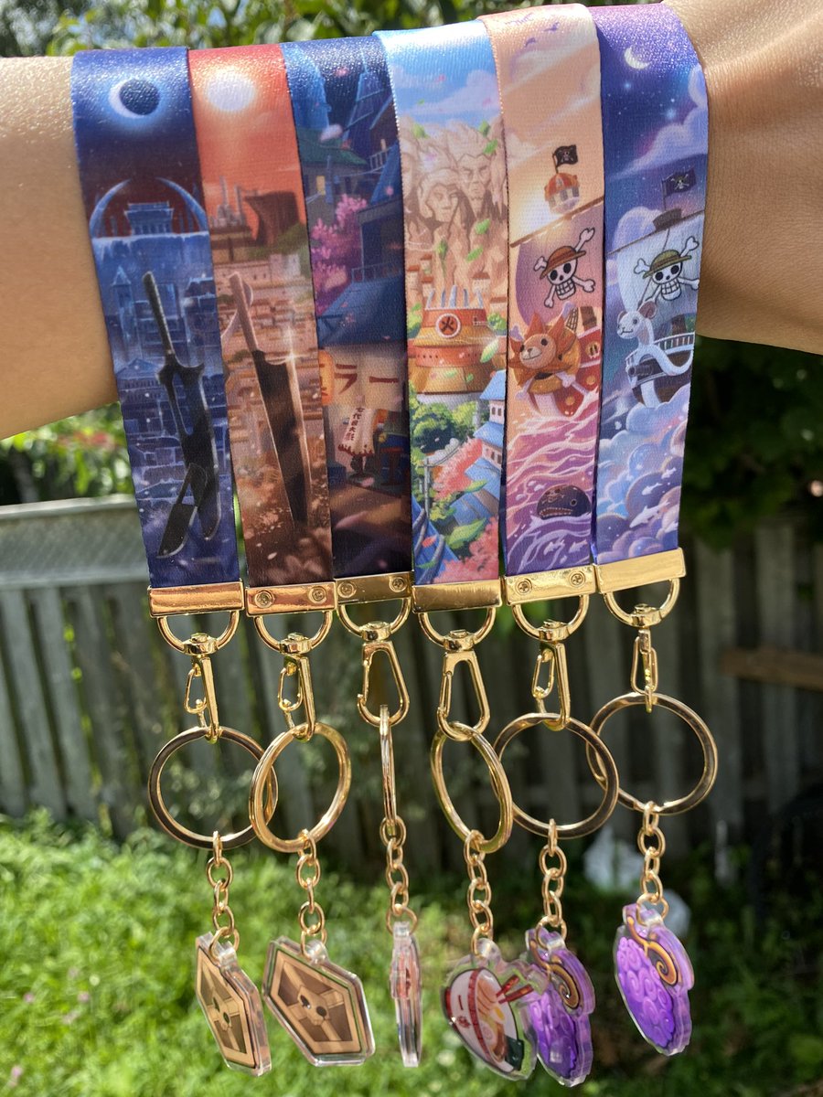 qiyamii's tweet photo. designed some one piece, bleach, and naruto wristlets/lanyards! ☺️

#ONEPIECE #OnePieceLiveAction  #OnePieceNetflix  #anime #naruto #BLEACHアニメ展 #tybw https://t.co/E4UHsf3wWb