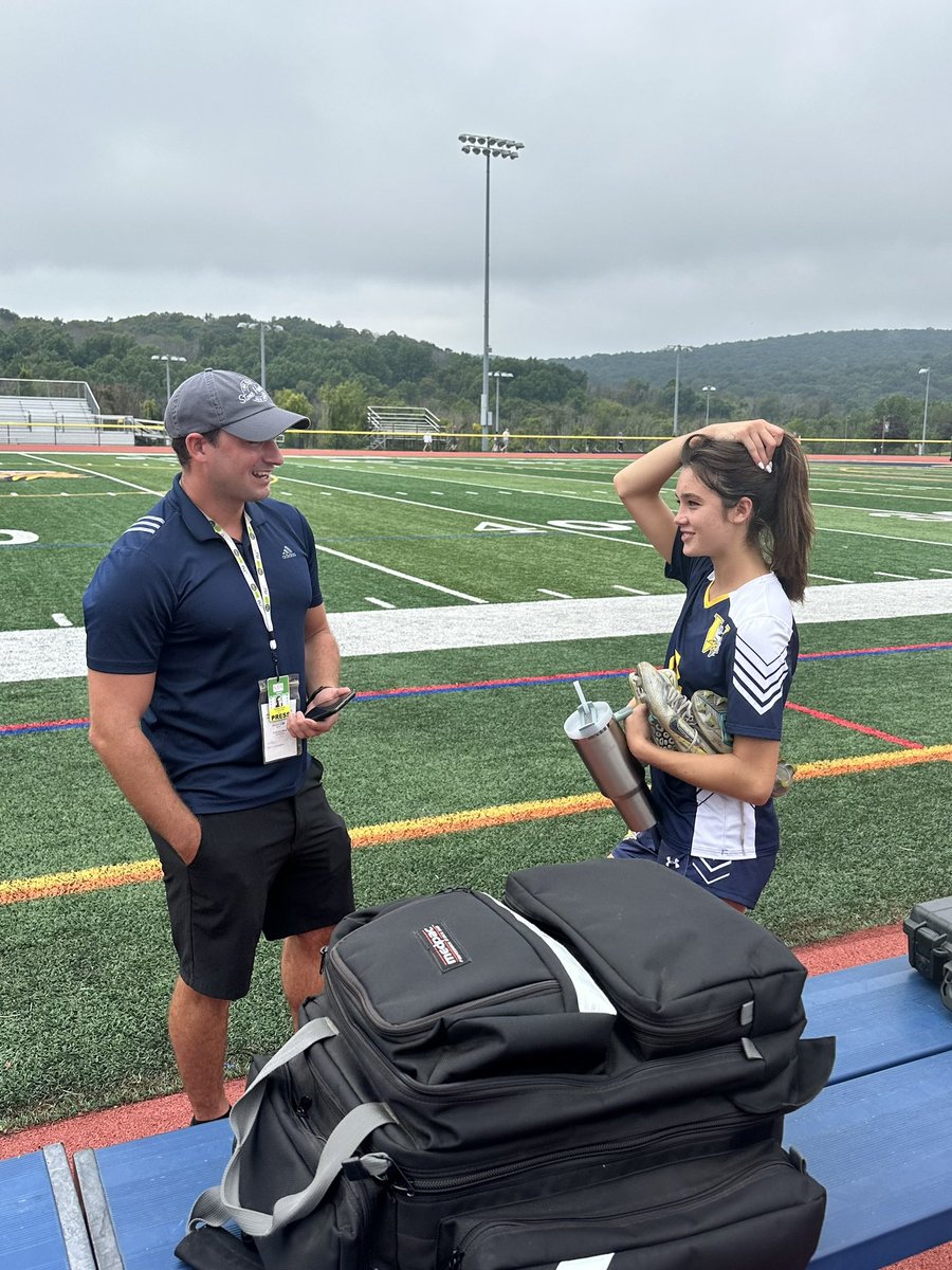 Postgame interview is always a good thing. Vikes top High Point 4-0 behind Monica’s 3 goals.🙌