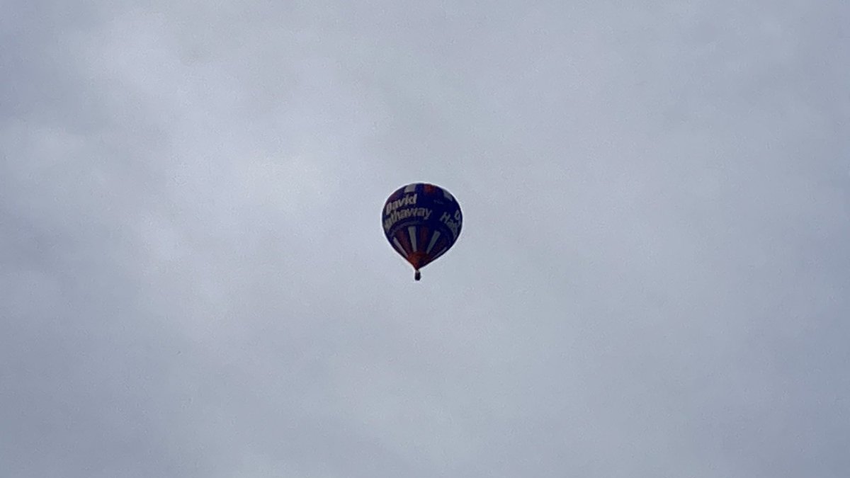 Perfect Saturday evening for a hot air balloon ride over Abington Vale, Northampton.